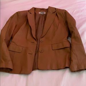 Bagatelle Faux leather Brown Blazer